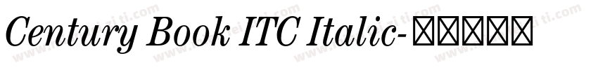 Century Book ITC Italic字体转换